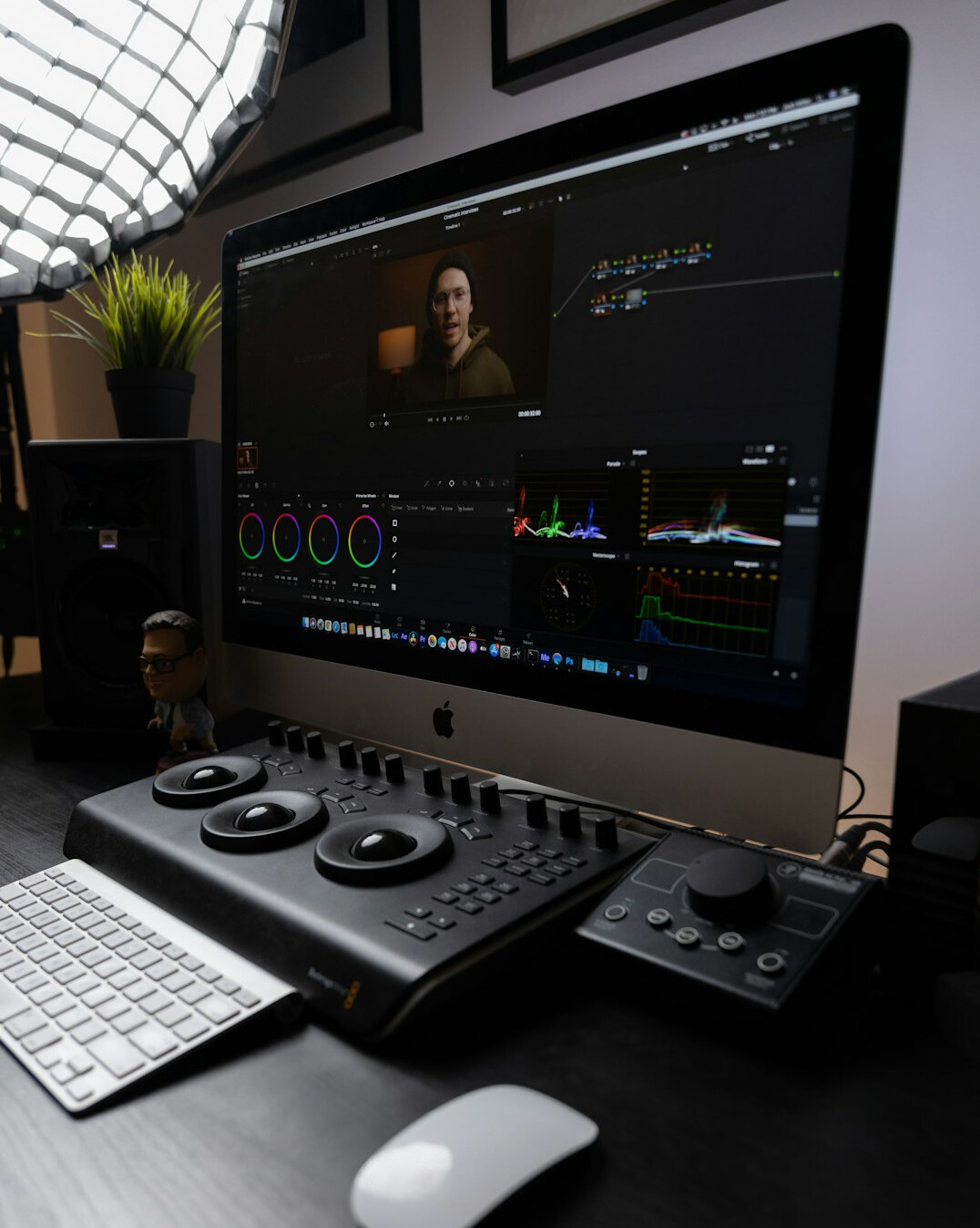 color grading in editing suite